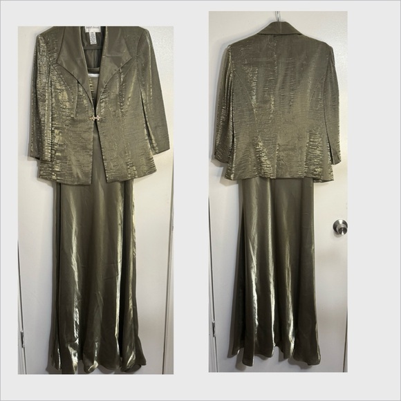 ✨ David’s Bridal 2-Piece Formal Dress & Matching Blazer Size 14 - Picture 1 of 15